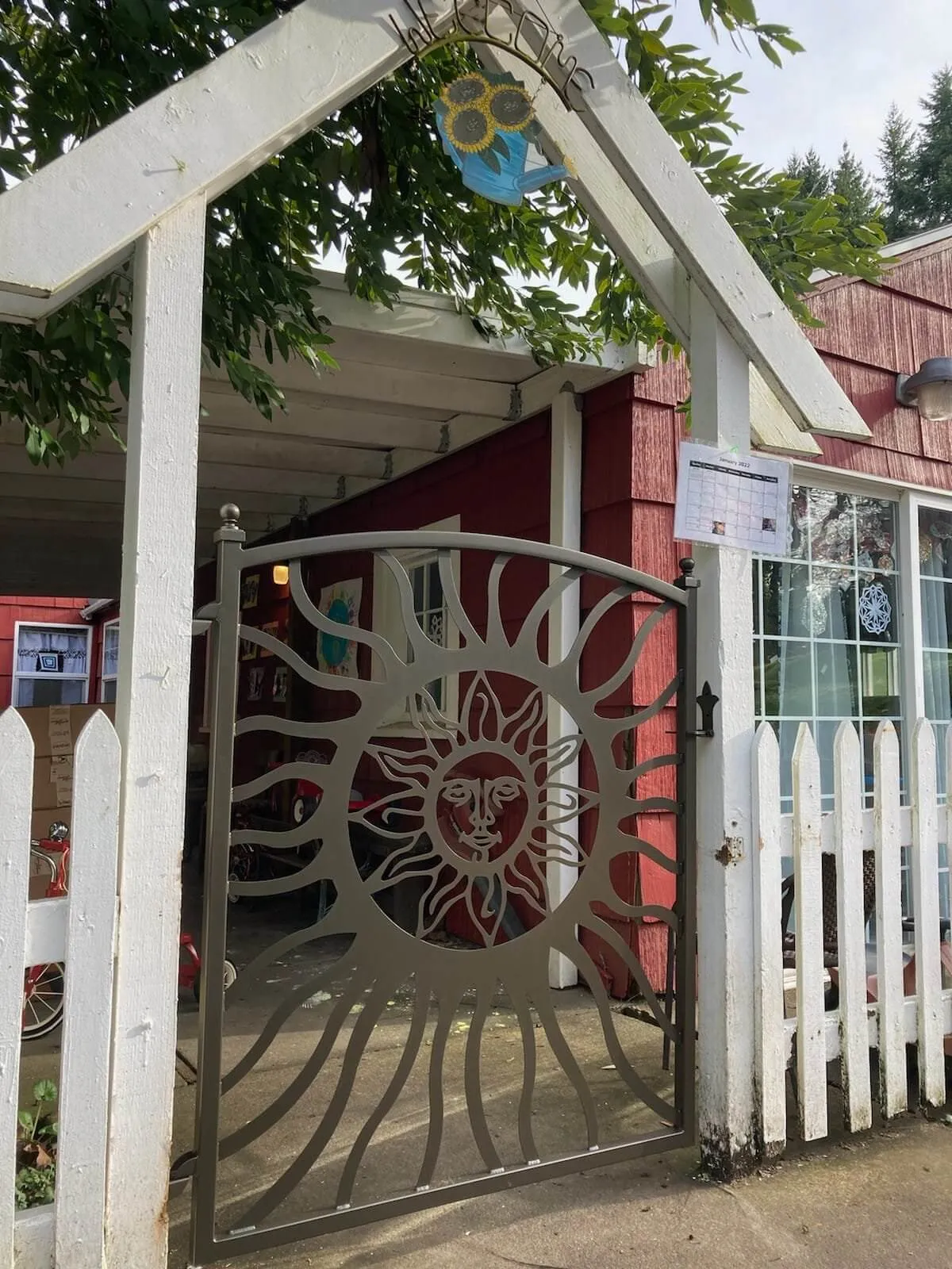 The front gate of Stafford Country Montessori School
